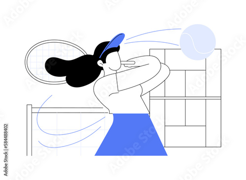 Tennis abstract concept vector illustration.