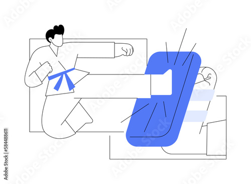 Martial Arts abstract concept vector illustration.