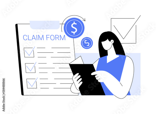 Claim your documents abstract concept vector illustration.