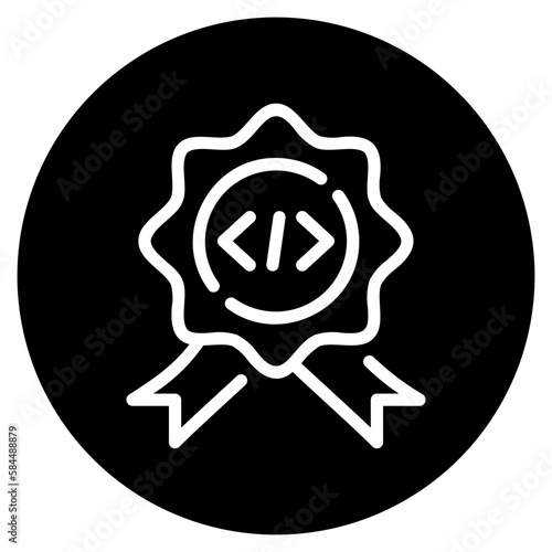 coding glyph icon