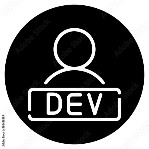 developer glyph icon
