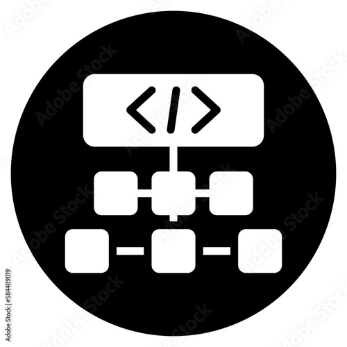 algorithm glyph icon