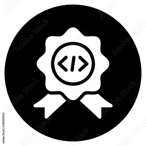 coding glyph icon