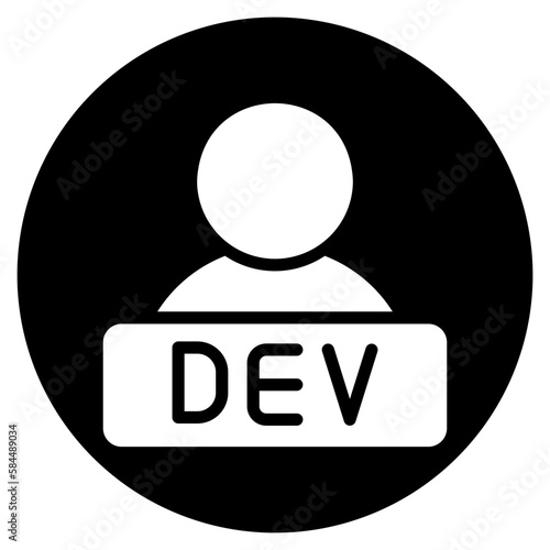 developer glyph icon