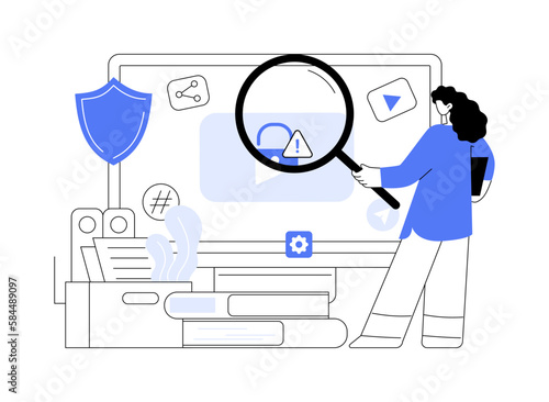 Media content control abstract concept vector illustration.