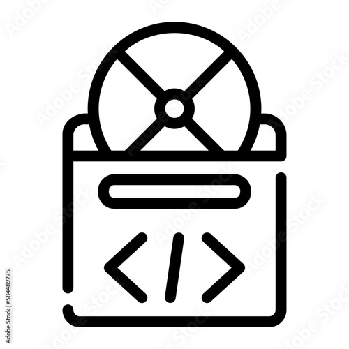 software development line icon