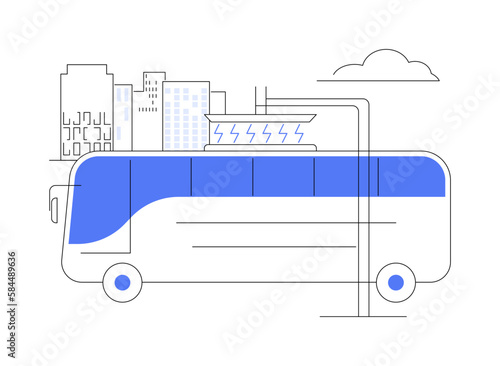 Battery bus abstract concept vector illustration.