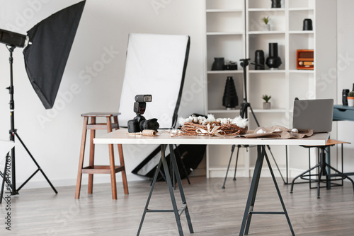 Interior of photo studio wi...