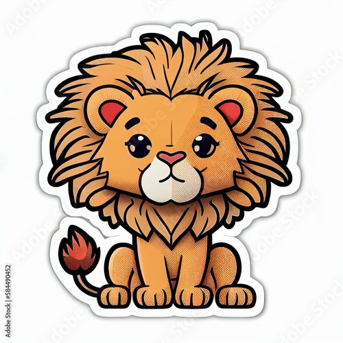 lion cartoon sticker