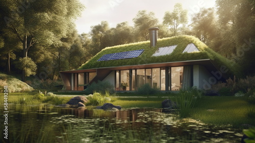 Living in Harmony with Nature: Sustainable Home Design - AI generated © Tarik