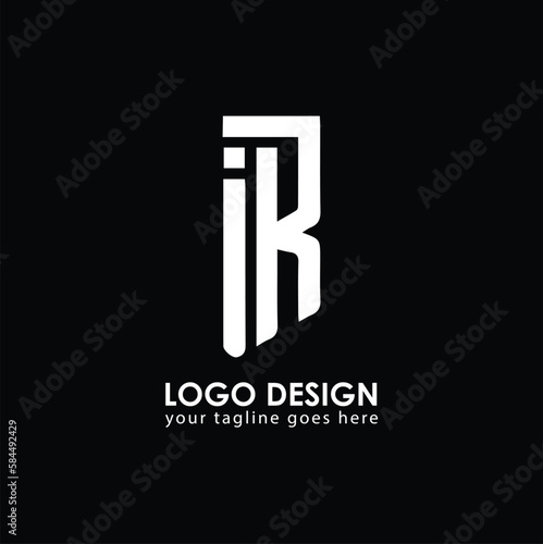 IR IR Logo Design, Creative Minimal Letter IR IR Monogram