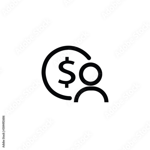 Employee wages icon Vector.