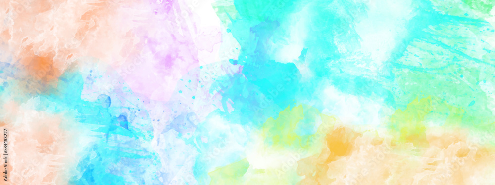 Abstract colorful Watercolor Background.
