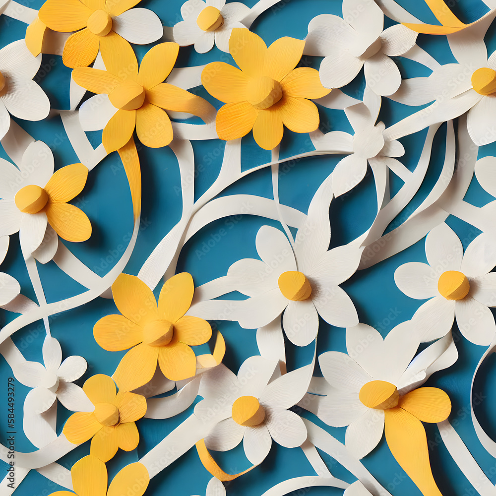 background with flowers seamless texture