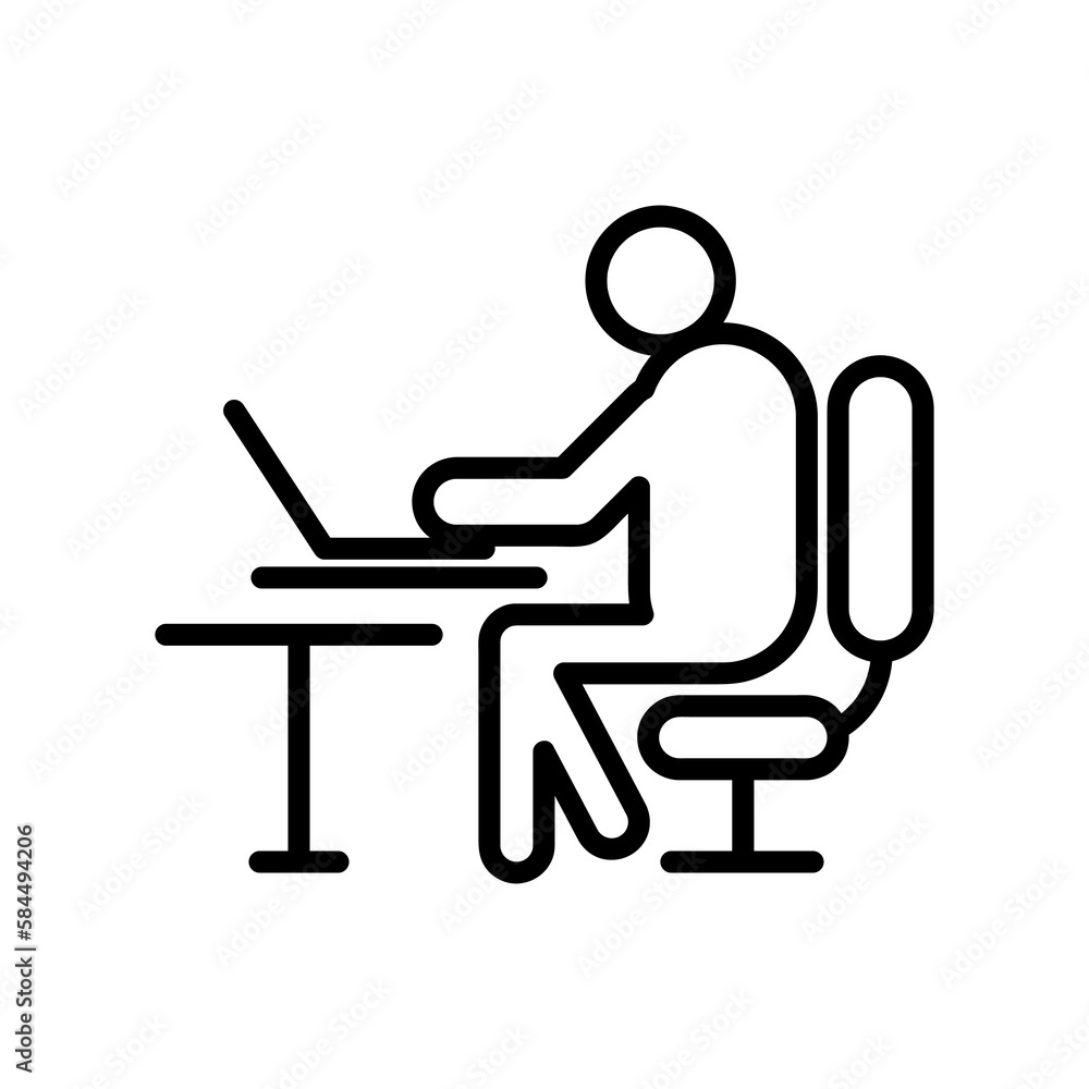 Freelancer vector icon flat trendy style illustrator on white background..eps Freelancer vector icon flat trendy style illustrator on white background..eps