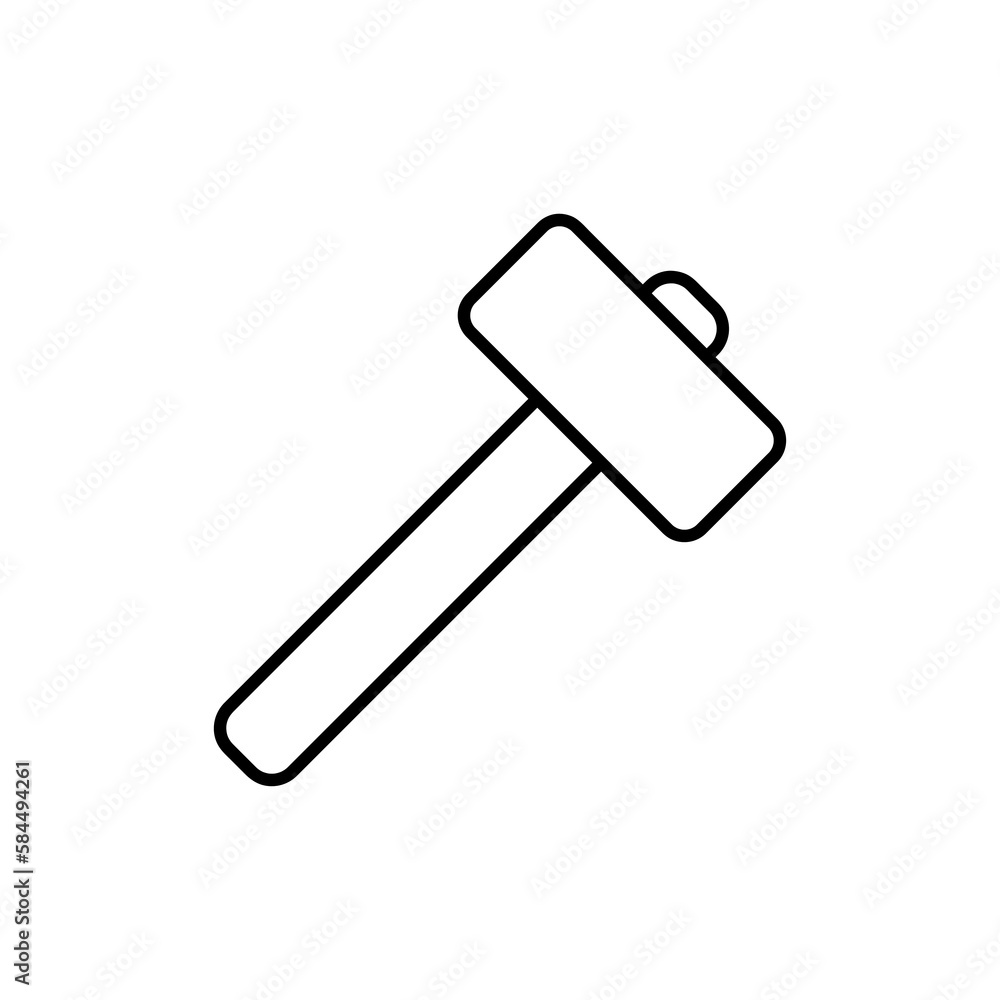 Hammer vector icon, repair tool symbol. flat vector illustration for web site or mobile app.eps Hammer vector icon, repair tool symbol. flat vector illustration for web site or mobile app.eps