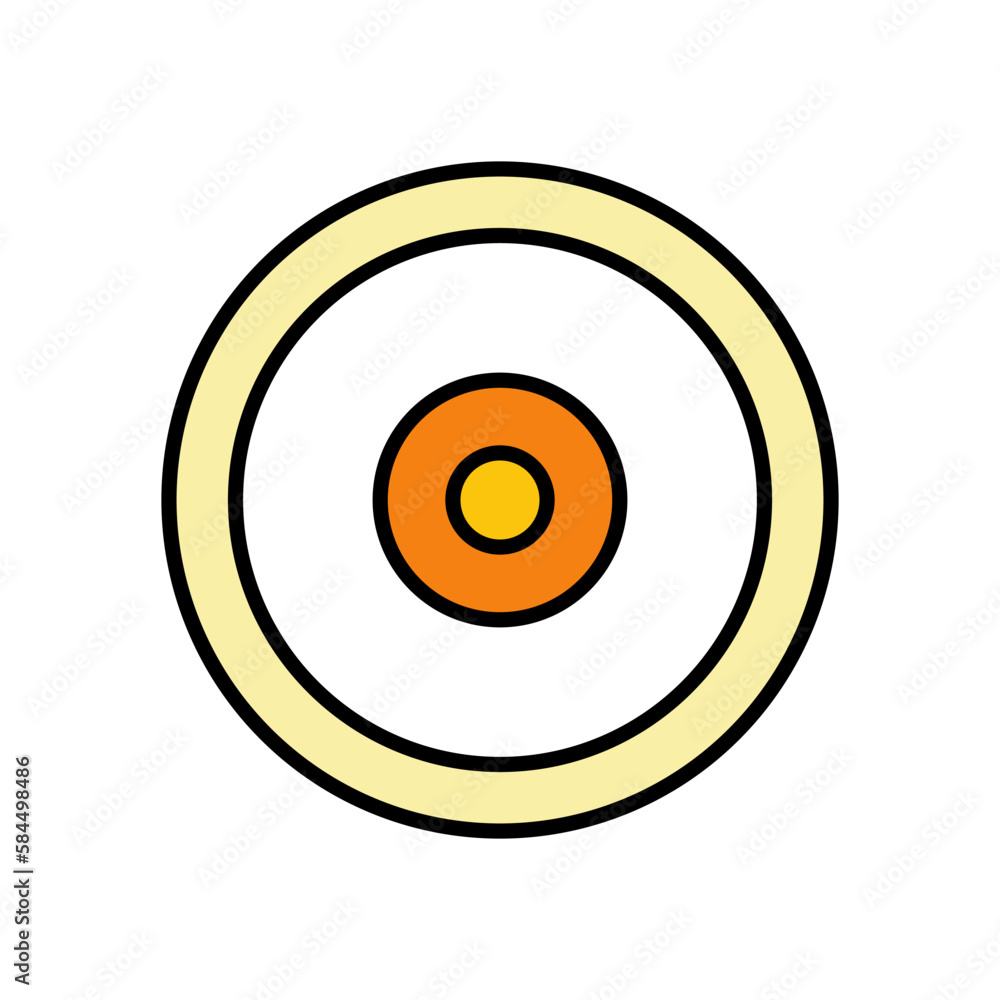 Omelet egg icon in circle shape simple color vector illustration logo template in trendy style. Editable graphic resources for many purposes. Omelet egg icon in circle shape simple color vector illustration logo template in trendy style. Editable graphic resources for many purposes.
