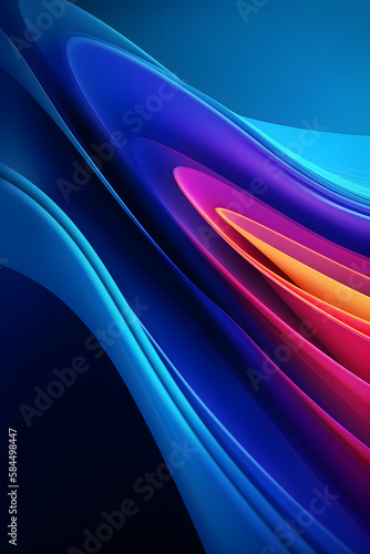 Abstract Gradient Background, Metallic abstract wavy liquid background layout design tech innovation glossy design element