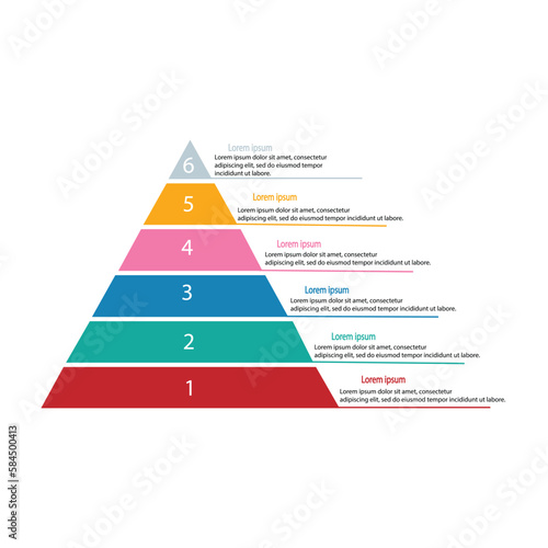 Bloom's Taxonomy educational model flat vector diagram for apps and websites