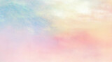 朝焼けの空の風景イラスト　パステルカラー