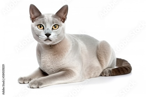 british shorthair cat on white background