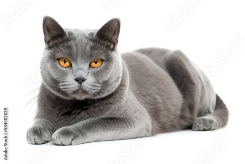 british cat isolated on white