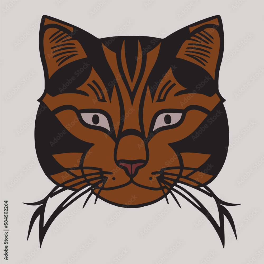 A cat head vector artwork