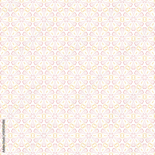 Pattern with floral geometric style. Vector illustration for wrapping paper