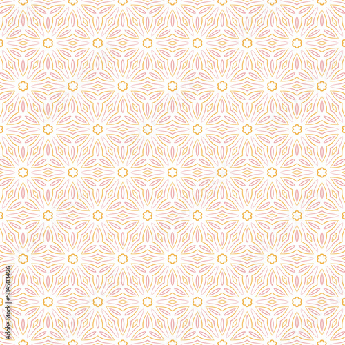 Pattern with floral geometric style. Vector illustration for wrapping paper