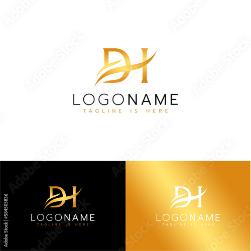 Elegant DH Logo Design