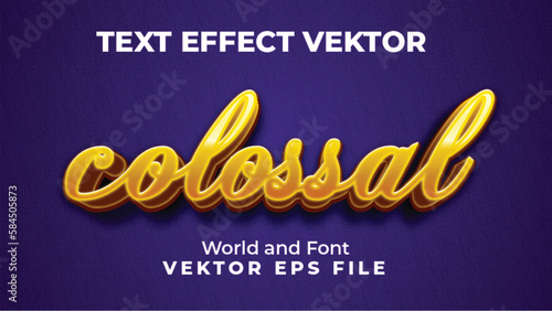 colossal text effect 3d
