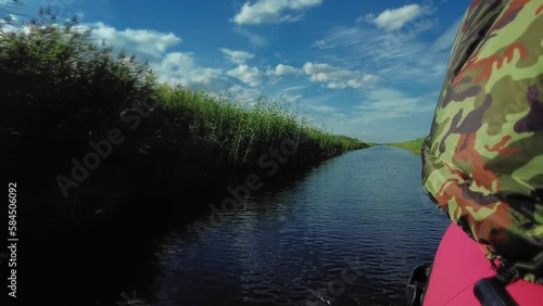 Person on the river