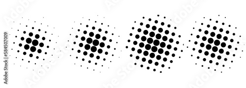 vector Halftone circular background © V_Arts