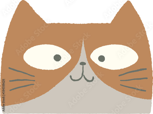 猫のかわいい顔イラスト