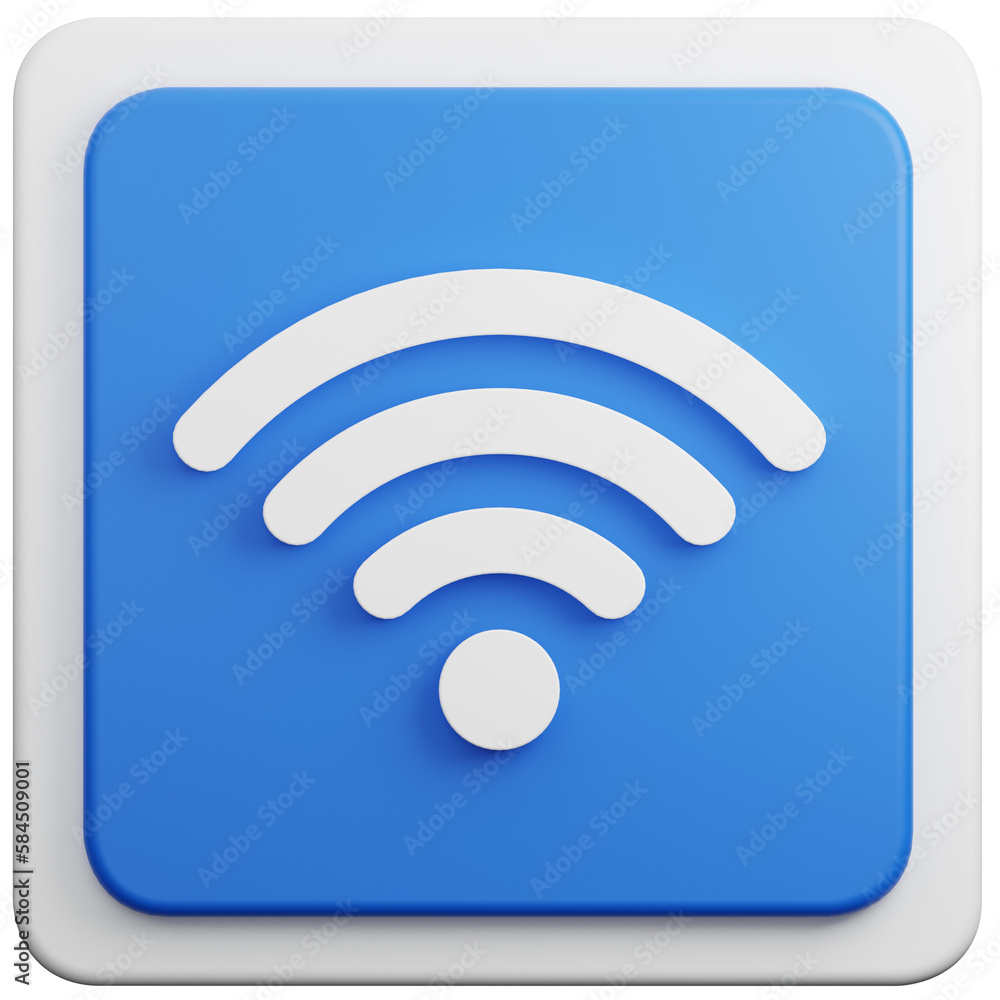 3d render of wireless wifi signage. 3d render of wireless wifi signage.