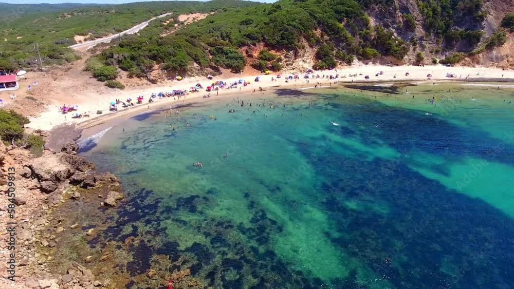 aerial shot by drone of the el kala beache algeria aerial shot by drone of the el kala beache algeria