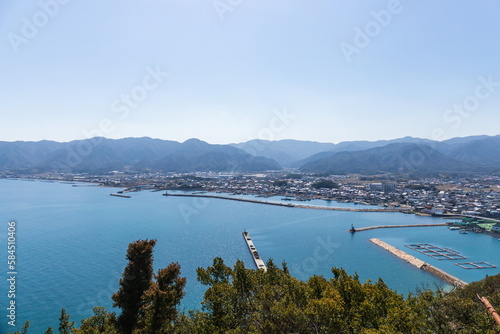 Landscape of hiketa port in the seto inland sea , Higashikagawa city, Kagawa, Shikoku, Japan 