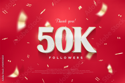 50k elegant and luxurious design, vector background thank you for the followers. photo