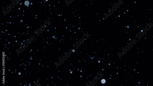 Snowflakes transition on alpha background in 4K