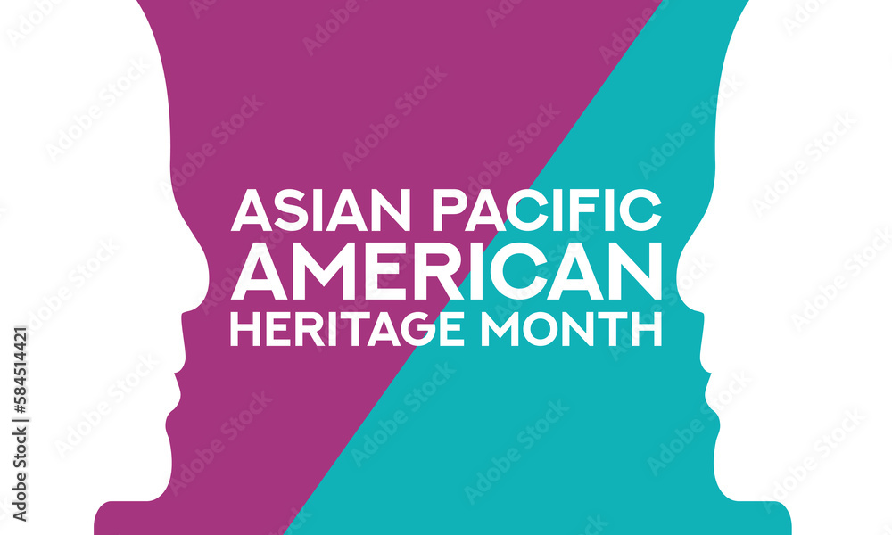 Asian Pacific American Heritage Month. Celebrated in May. banner design template Vector illustration.