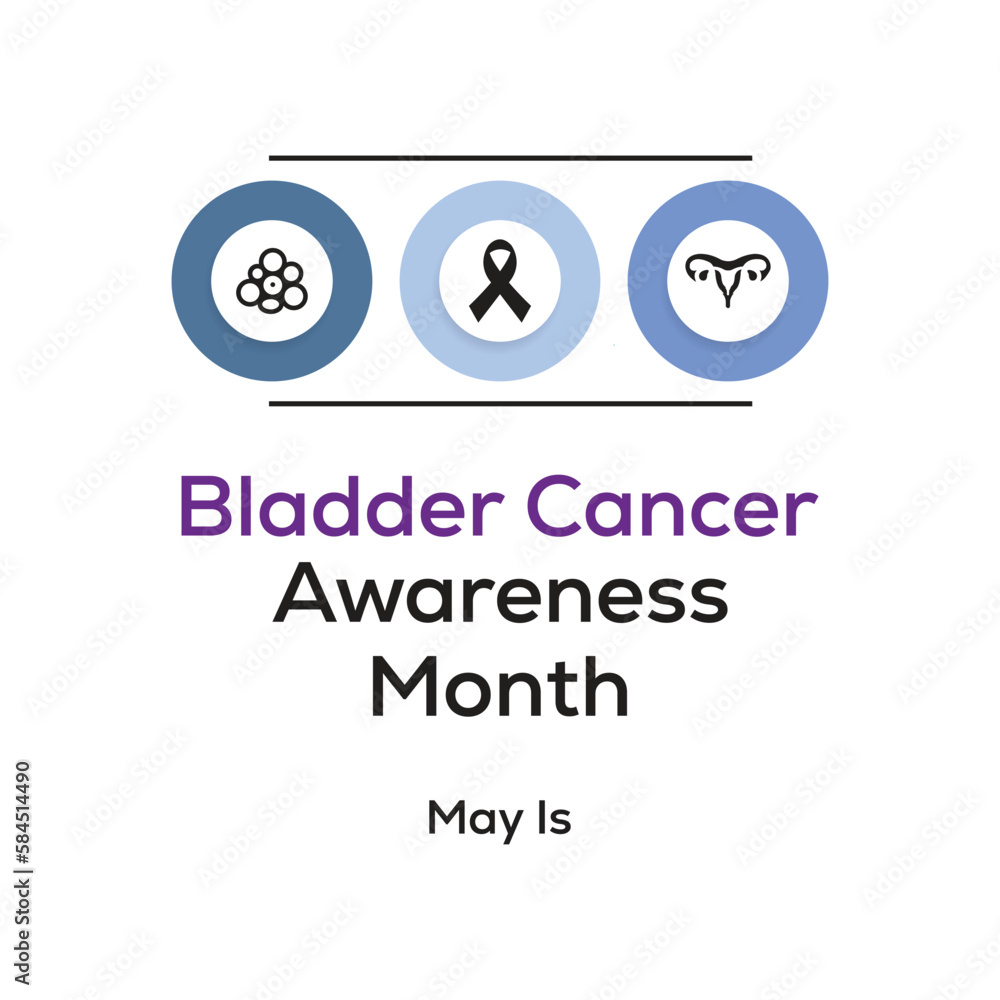 Bladder cancer awareness month observed each year in May.Vector illustration template background design. Bladder cancer awareness month observed each year in May.Vector illustration template background design.
