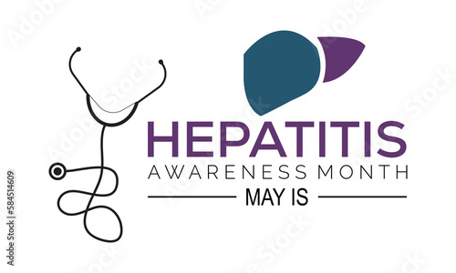    Vector illustration on the theme of Hepatitis awareness month Observed each year in May.Vector illustration template background design.