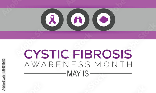   Cystic Fibrosis awareness month observed each year in May,Vector illustration template background design.