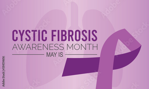   Cystic Fibrosis awareness month observed each year in May,Vector illustration template background design.