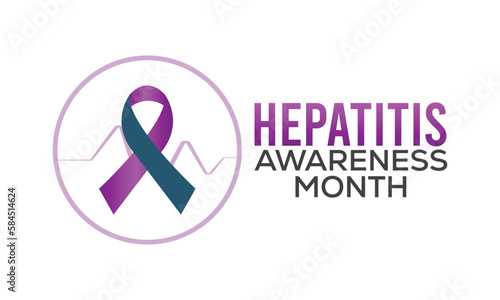    Vector illustration on the theme of Hepatitis awareness month Observed each year in May.Vector illustration template background design.