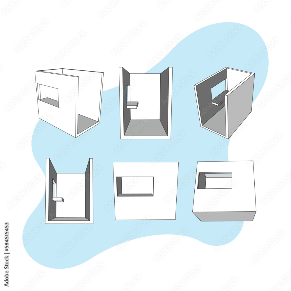 small room with various poses small room with various poses
