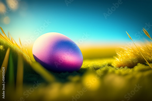 Easter Photo with Colourful Eggs Cute Background Wallpaper