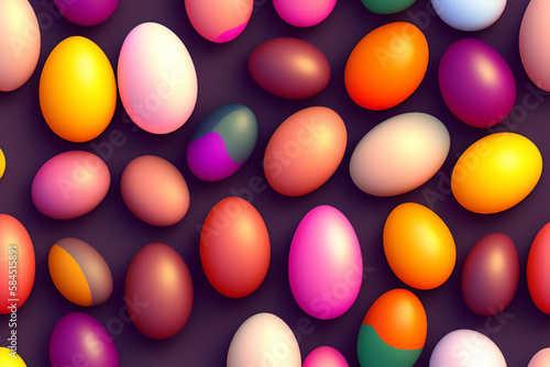 Easter Photo with Colourful Eggs Cute Background Wallpaper