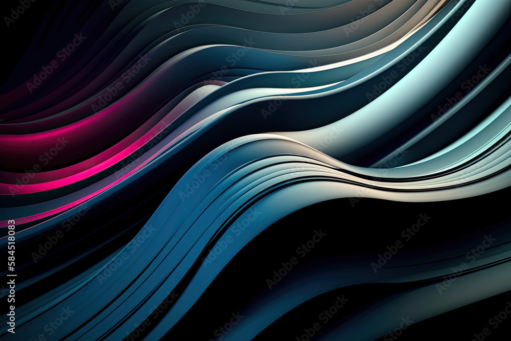 Abstract Modern 3D Background, Generative AI Abstract Modern 3D Background, Generative AI