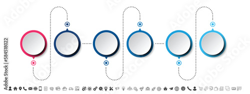 Blank and clean. Steps business data visualization timeline process infographic template design